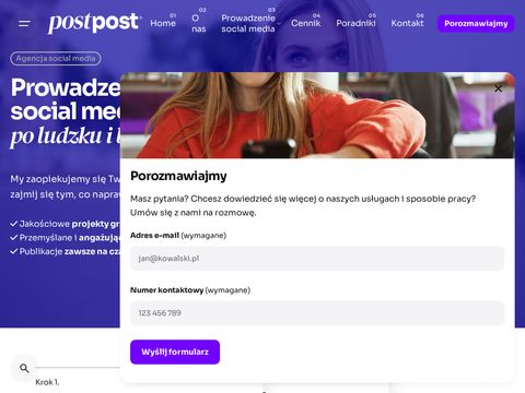 Postpost.pl - prowadzenie social mediów