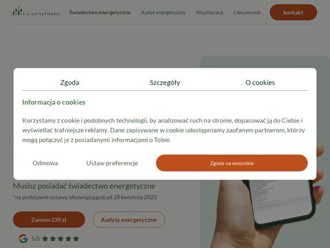 E-Certyfikator.pl - świadectwo energetyczne domu